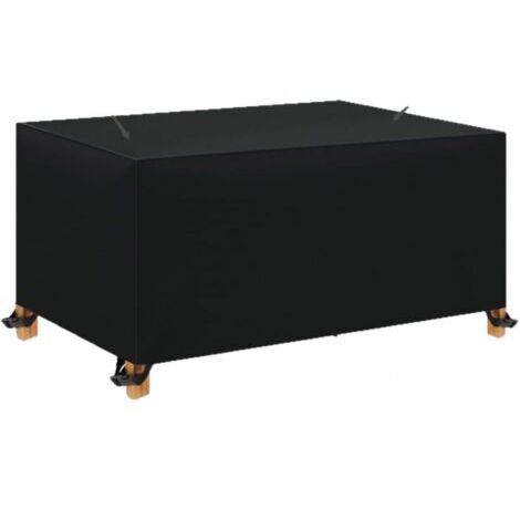 Telo protettivo quadrato per tavolo da giardino 150 x 150 x 75 cm, impermeabile e resistente ai raggi UV, realizzato in tessuto Oxford, con corda e lucchetto.