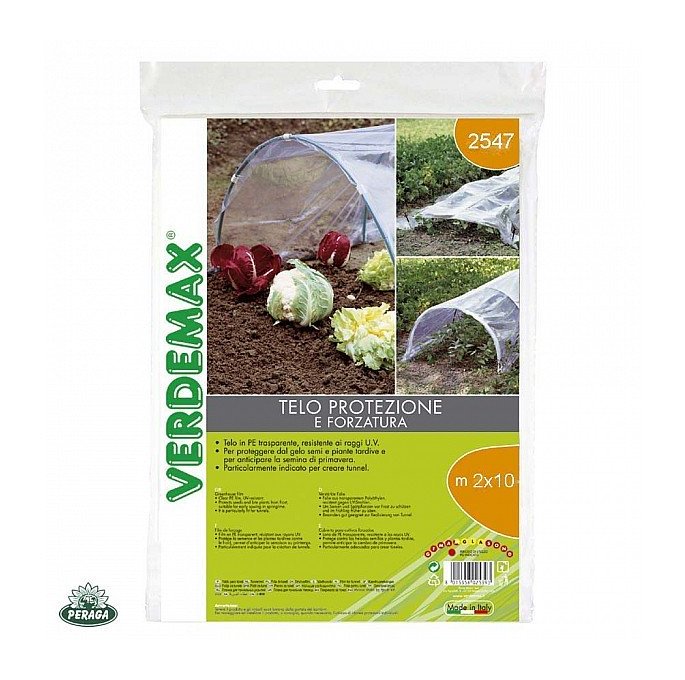 Image of Verdemax - Telo di Protezione Forzatura Trasparente 2x10 Metri x piante semi fiori