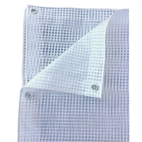 Telo Retinato Trasparente 350x200 cm Occhiellato PE Copertura Esterni