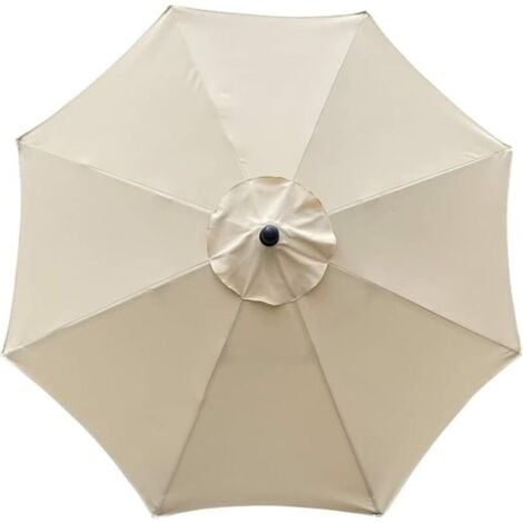 FORTUNEVILLE Telo ricambio ombrellone 8 stecche diametro 3m tessuto ricambio impermeabile resistente ai raggi UV beige