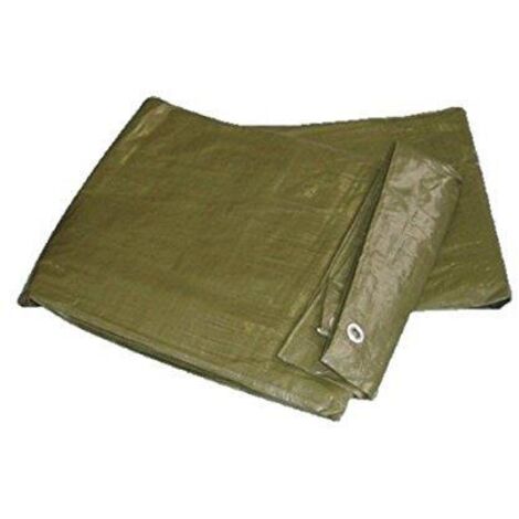 Telo Telone In Polietilene Occhiellato Leggero Colore Verde 3x4 Mt.