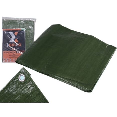 Telo Telone In Polietilene Occhiellato Leggero Colore Verde 5x6 Mt.