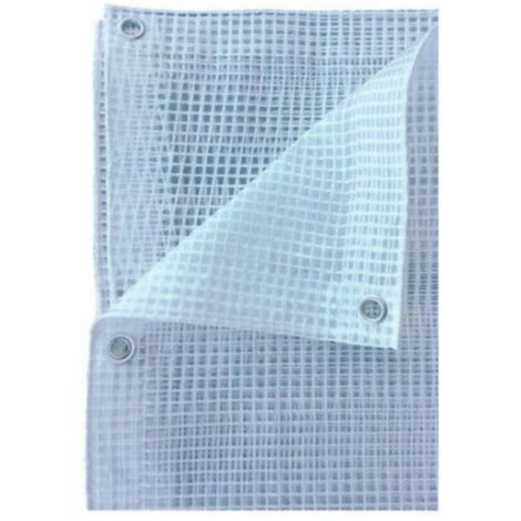 Telo Telone Occhiellato 500x300 cm Copertura Multiuso Bianco