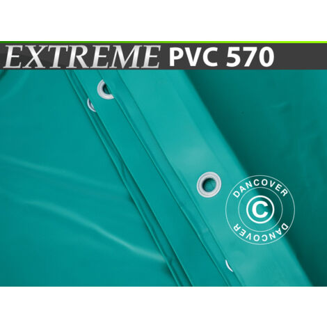Telo Telone occhiellato 6x8m, PVC 570g/m², Verde