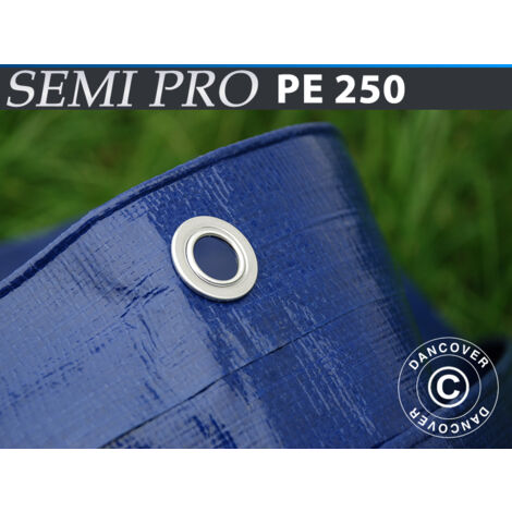 Telo Telone occhiellato 8x10m, PE 250g/m², Blu
