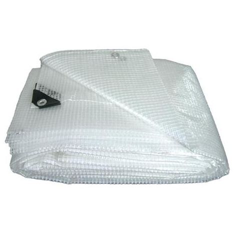 TELONE OCCHIELLATO RETINATO IN PVC RINFORZATO da 140 gr.//mq. Misura 3,5x4,0 mt.