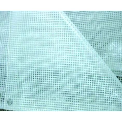 TELO TENDA PE RETINATO TRASPARENTE CON OCCHIOLI - cm.400x400 - FER-216708