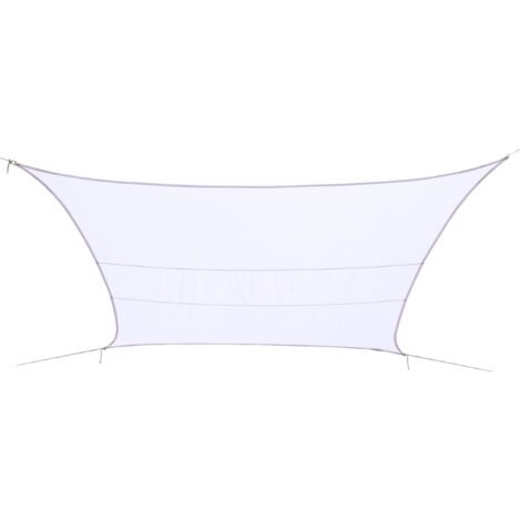 Telo vela ombreggiante 2,90x2,90 quadrato poliestere bianco - Salone