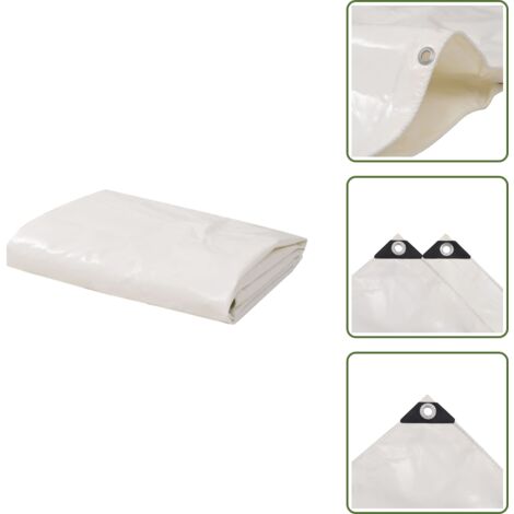 Telo versatile e resistente 650 g/m² 4 x 4 m bianco 020002269