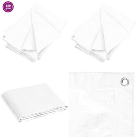 Telone 180 g/m² 3x3 m Bianco HDPE - Telo da copertura - Telo in polietilene
