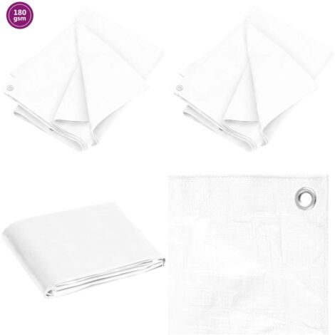 Telone 180 g/m² 4x4 m Bianco HDPE - Telo da copertura - Telo in polietilene