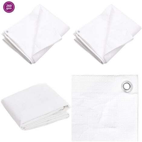 Telone 260 g/m² 6x12 m Bianco HDPE - Telo da copertura - Telo in polietilene
