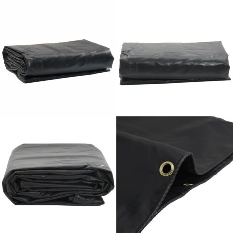 Telone Antracite 4x5 m 650 g/m² - Telone per mobili da giardino - Telone per auto