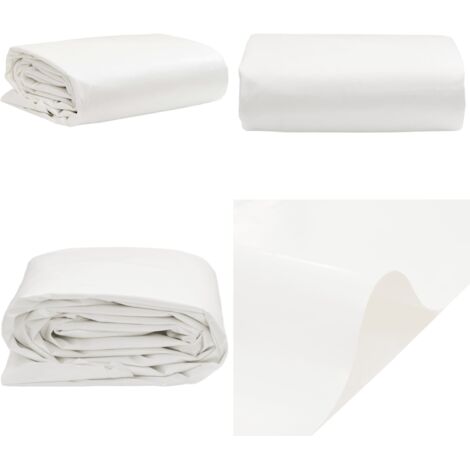 Telone Bianco 4x5 m 650 g/m² - Copertura per mobili - Protezione da pioggia