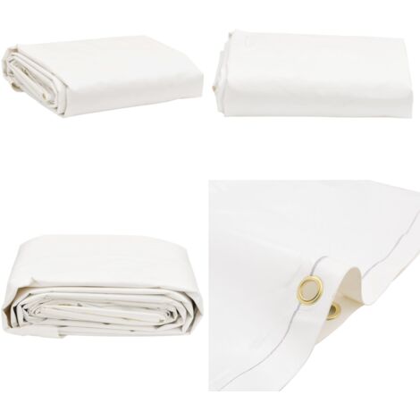Telone Bianco 5x8 m 650 g/m² - Telone in PVC - Copertura per mobili
