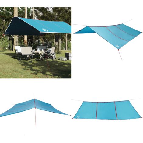 Telone da Campeggio Blu 420x440 cm Impermeabile - Telone impermeabile - Telone da trekking