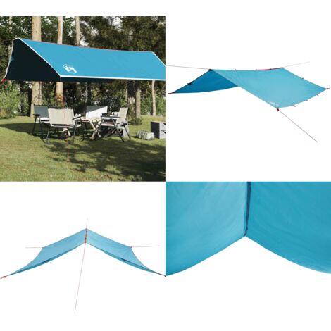 Telone da Campeggio Blu 500x294 cm Impermeabile - Impermeabile - Trekking