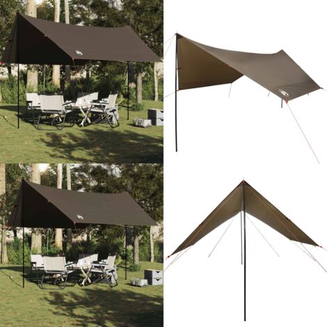 Telone da Campeggio Marrone 438x376x212 cm Impermeabile - Telone impermeabile - Telone da trekking