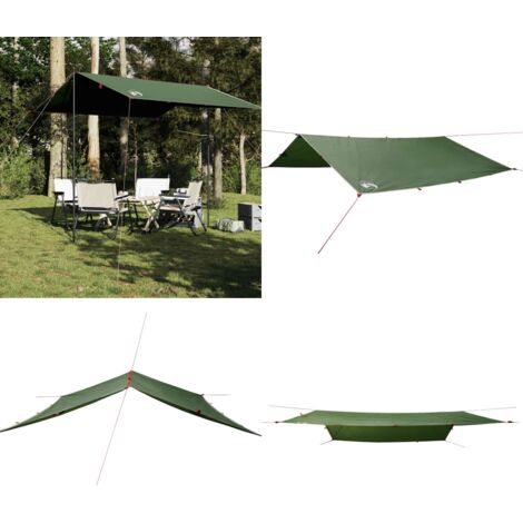 Telone da Campeggio Verde 300x294 cm Impermeabile - Telone impermeabile - Campeggio