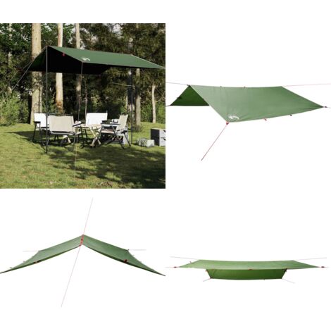 Telone da Campeggio Verde 300x294 cm Impermeabile - Telone impermeabile - Telone da trekking