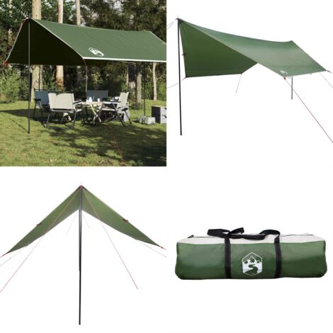 Telone da Campeggio Verde 430x380x210 cm Impermeabile - Telone impermeabile - Telone da trekking