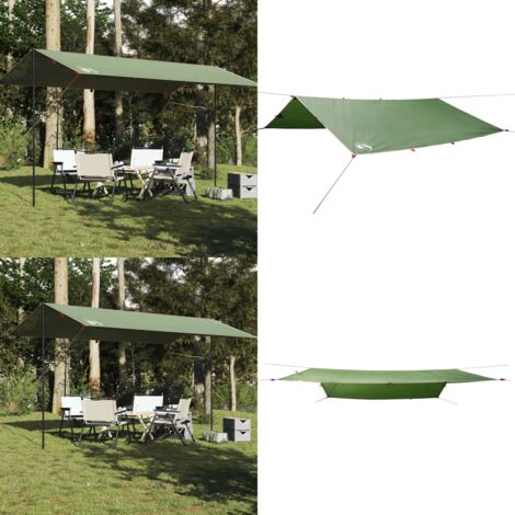 Telone da Campeggio Verde 500x294 cm Impermeabile - Telone impermeabile - Telone da trekking
