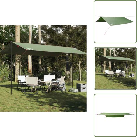 Telone da escursione - vidaXL Telone da Campeggio Verde 500x294 cm Impermeabile - Telone da fuori porta