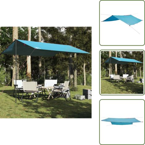 Telone da terra - vidaXL Telone da Campeggio Blu 360x294 cm Impermeabile - Oxford