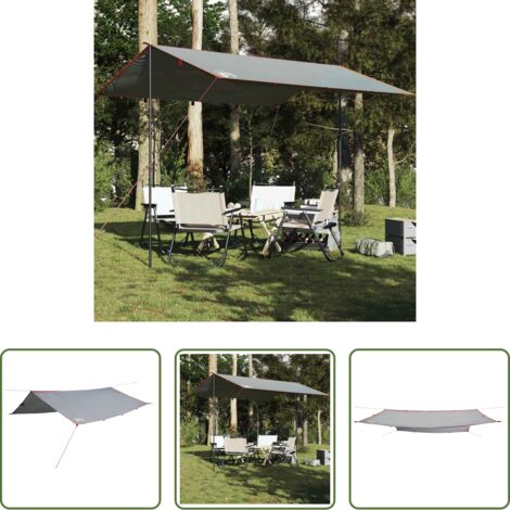 Telone da trekking -  Telone da Campeggio Grigio/Arancione 360x294 cm Impermeabile