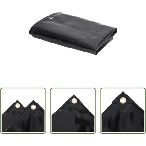 Telone impermeabile - Telone 650 g/m² 3x5 m Nero