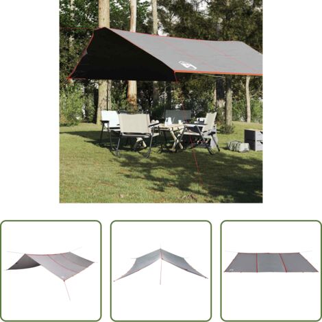 Telone impermeabile -  Telone da Campeggio Grigio/Arancione 420x440 cm Impermeabile
