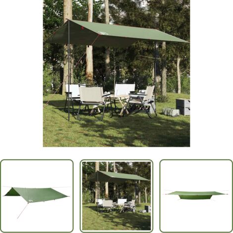 Telone impermeabile -  Telone da Campeggio Verde 360x294 cm Impermeabile