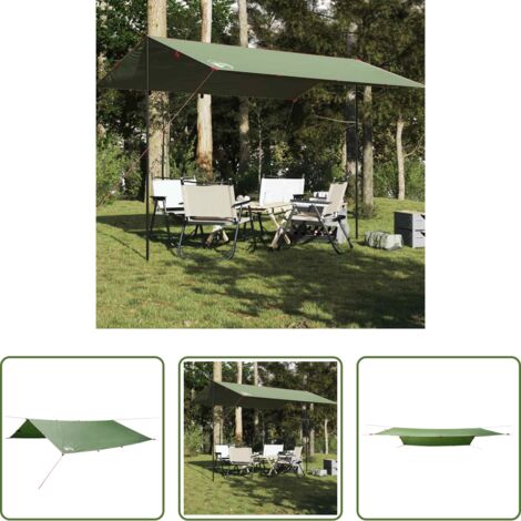 Telone impermeabile -  Telone da Campeggio Verde 400x294 cm Impermeabile