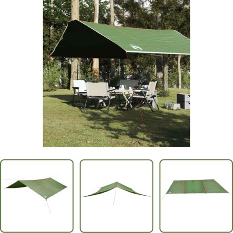 Telone impermeabile -  Telone da Campeggio Verde 420x440 cm Impermeabile
