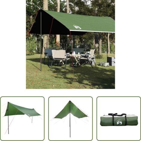 Telone impermeabile -  Telone da Campeggio Verde 460x305x210 cm Impermeabile