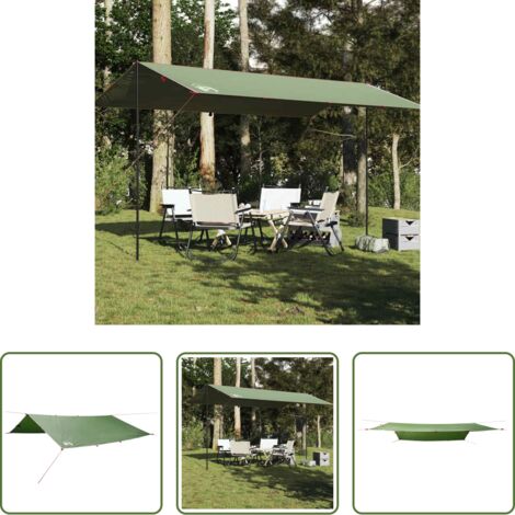 Telone impermeabile -  Telone da Campeggio Verde 500x294 cm Impermeabile
