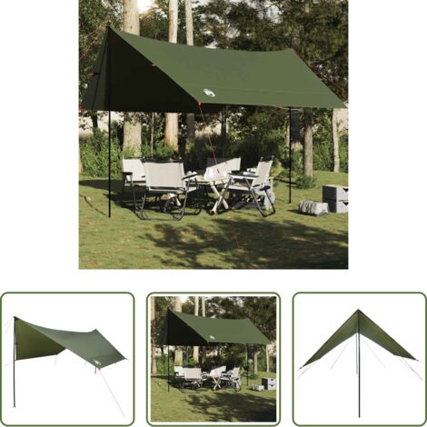 Telone impermeabile -  Telone da Campeggio Verde Oliva 438x376x212 cm Impermeabile
