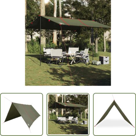 Telone impermeabile -  Telone da Campeggio Verde Oliva 451x420 cm Impermeabile