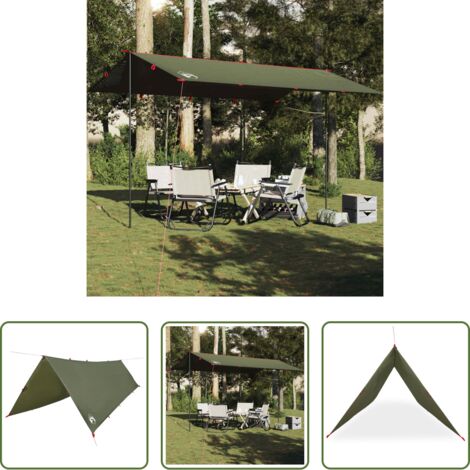 Telone impermeabile -  Telone da Campeggio Verde Oliva 506x306 cm Impermeabile