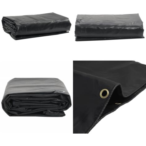 Telone Nero 1,5x2,5 m 650 g/m² - Copertura per mobili da giardino - Copertura per auto