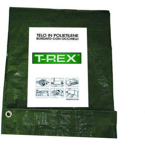 Telone occhiellato bordato con angoli rinforzati - gr 150 mq - medio - Verde/Blu/Arancione - Colore: Arancione - Specifiche: mt 10x12