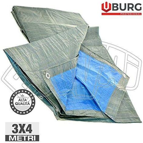 TELONE OCCHIELLATO COPERTURA  PE IMPERMEABILE GIARDINO 3x4 MT