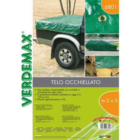 Telone occhiellato copritutto verde 120 gr metri 3x4