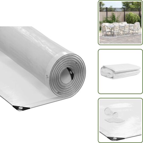Telone per giardino - vidaXL Telone Trasparente con Occhielli 2x4 m in Polietilene - Telone per biciclette