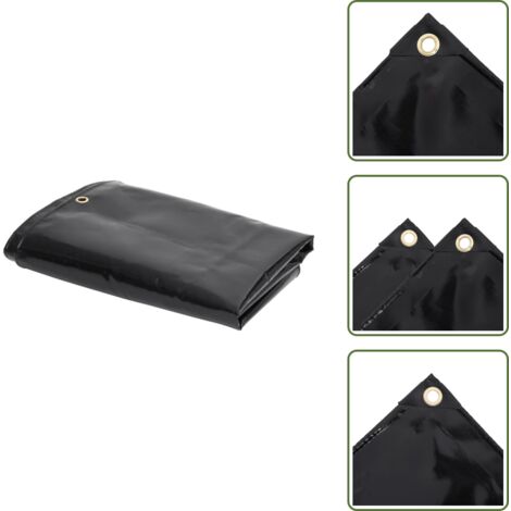 Telone per interni - vidaXL Telone 650 g/m² 4x5 m Nero - Telone per mobili da giardino
