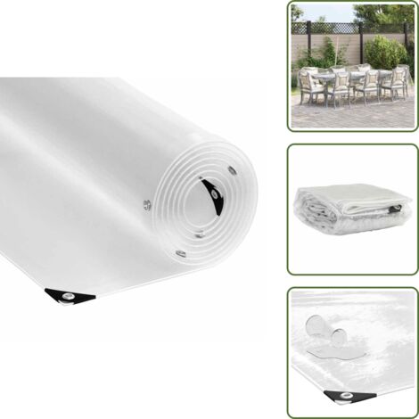 Telone per interni - vidaXL Telone Trasparente con Occhielli 2x4 m in PVC - Telone per biciclette