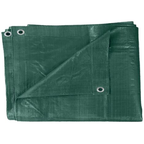 Telone Propilene Pesante Verde Con Occhielli Mt 10X12 Giardino Campeggio Balcone