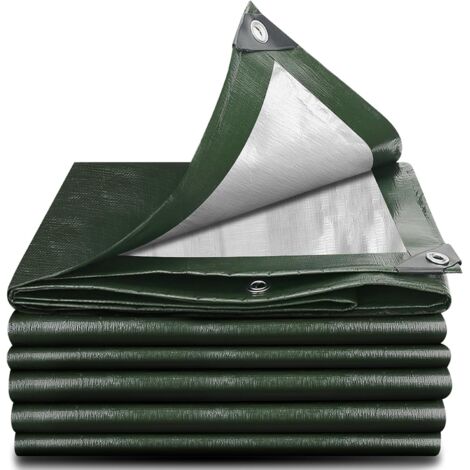 Telone protettivo in tessuto 2 x 3 m, impermeabile, resistente agli strappi, con occhielli rinforzati, multiuso, per mobili da giardino, legno, piscina, trampolino