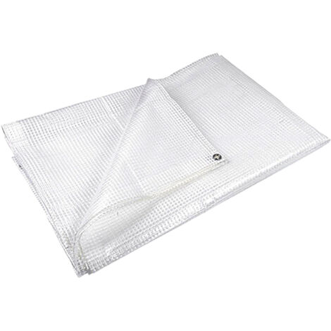 Telone retinato con occhielli - 160 gr/mq - Bianco - Misure: mt 4x6
