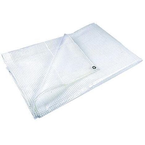 Telone Telo Copertura Retinato Con Occhielli  Mt.  3X4 Colore Bianco